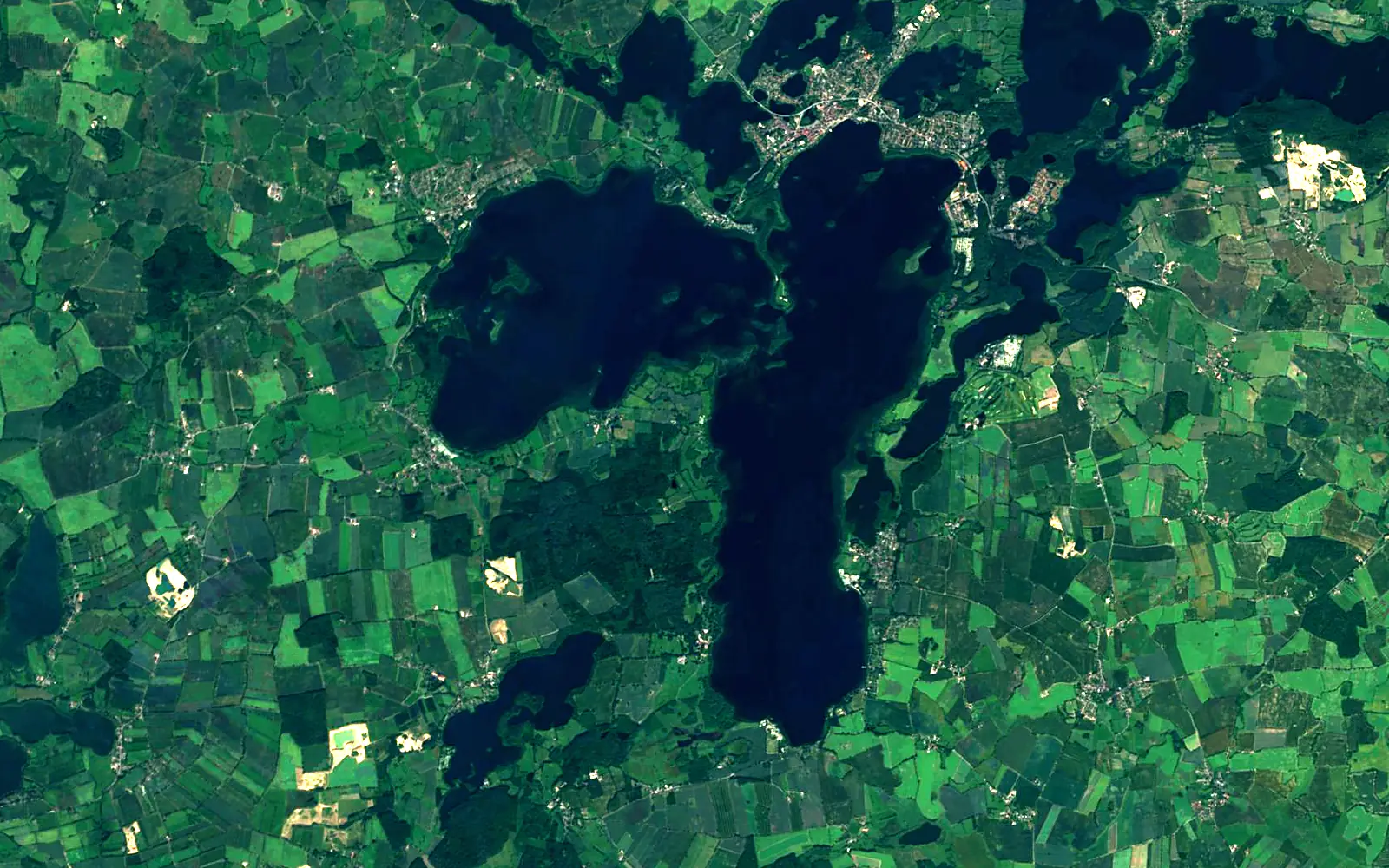 Großer Plöner See seen from space (Sentinel-2)