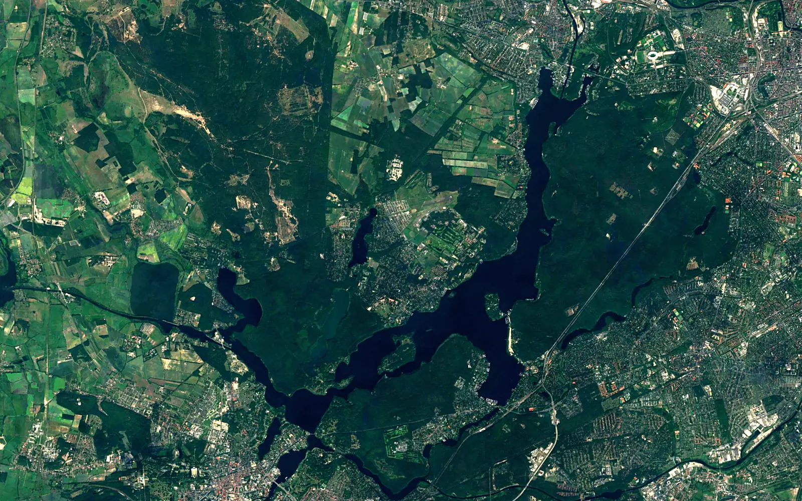 Großer Wannsee seen from space (Sentinel-2)