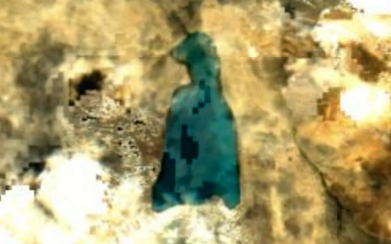 Gurudongmar Lake seen from space (Sentinel-2)