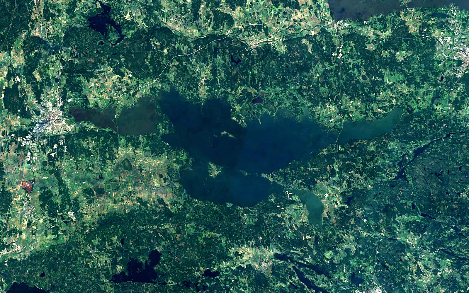 Hjälmaren seen from space (Sentinel-2)