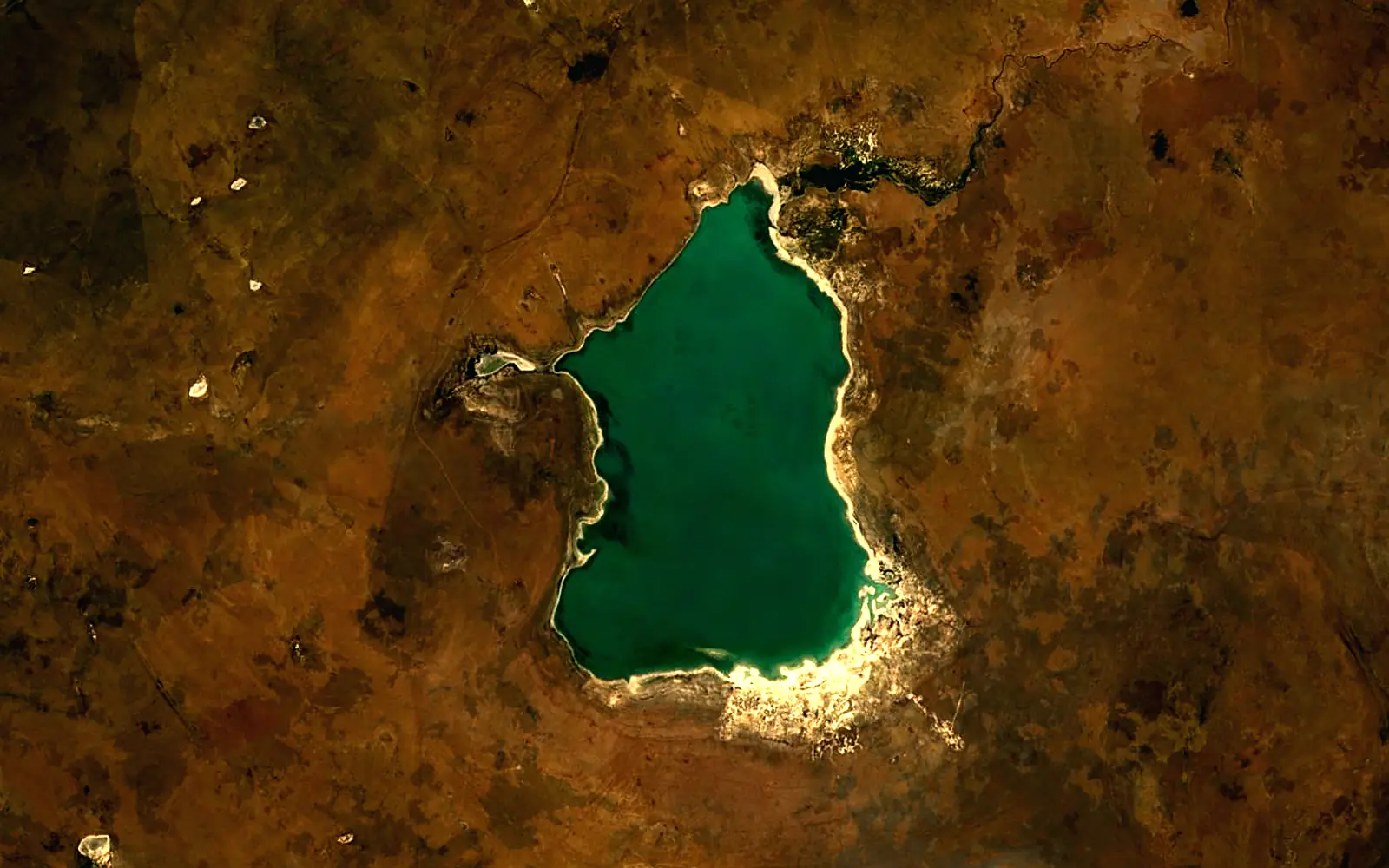 Hoh Nuur seen from space (Sentinel-2)