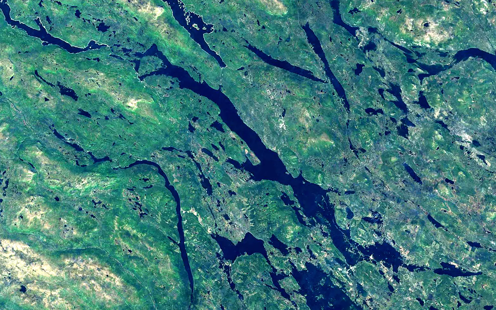 Hornavan seen from space (Sentinel-2)