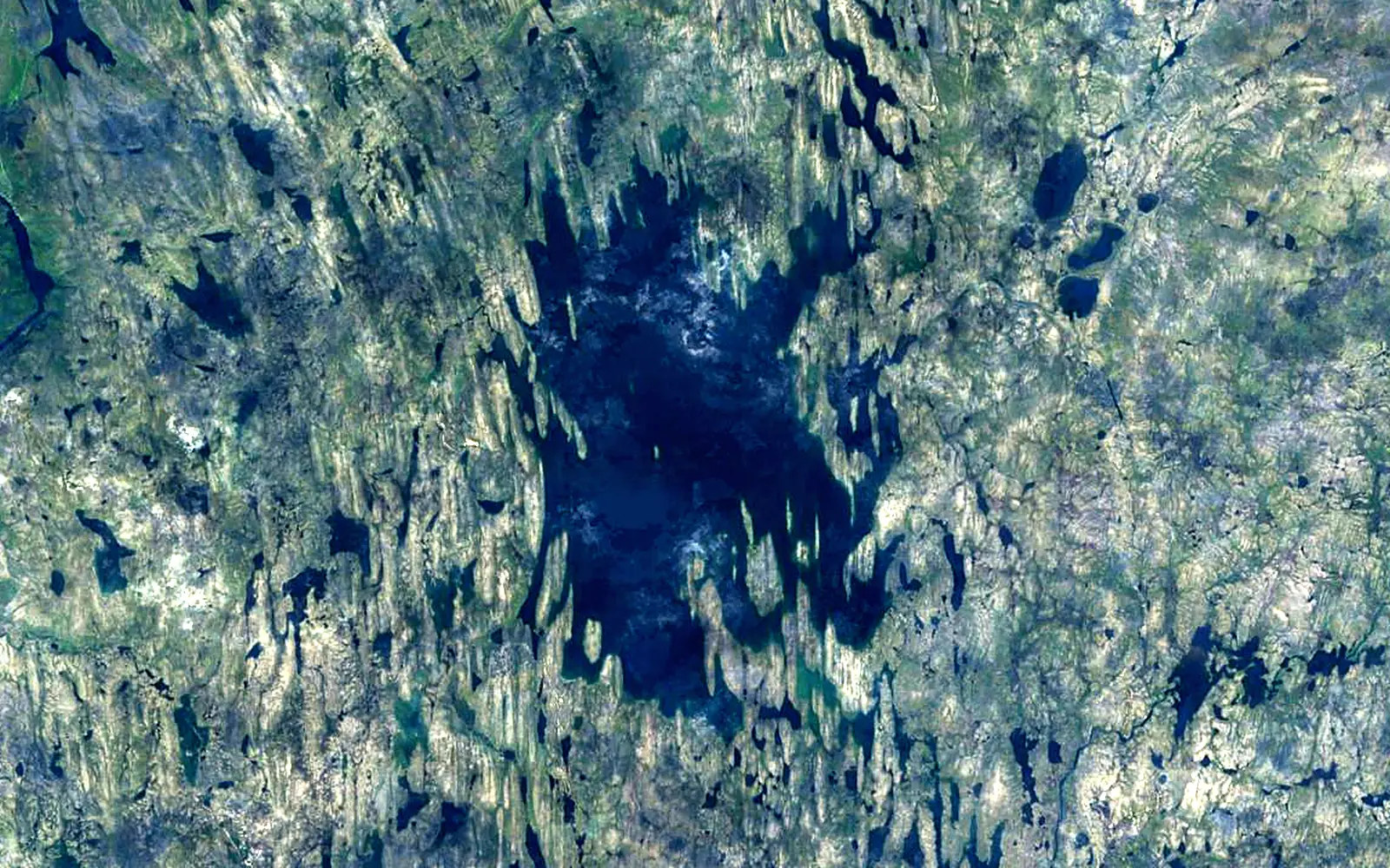 Iešjávri seen from space (Sentinel-2)