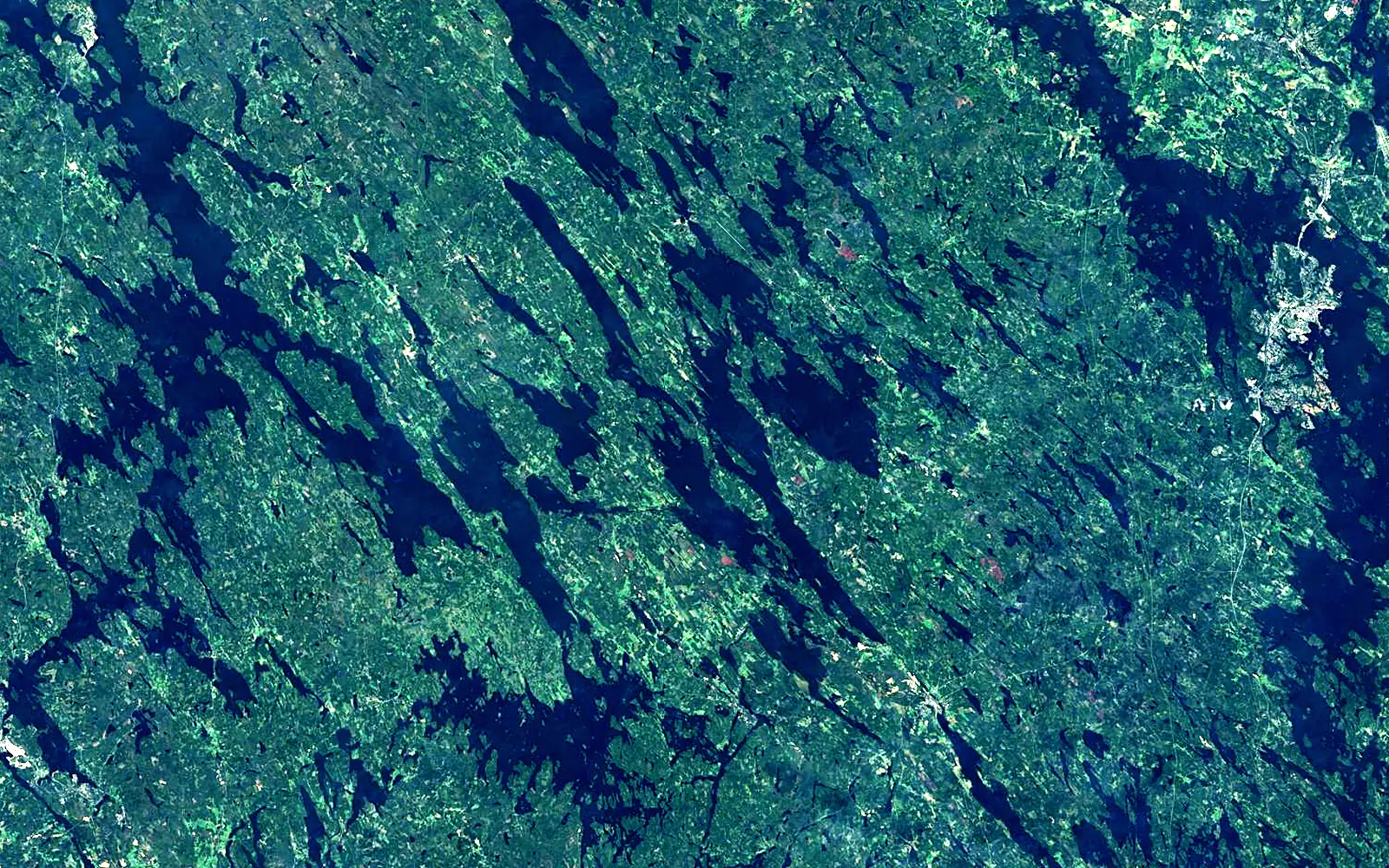 Iisvesi seen from space (Sentinel-2)