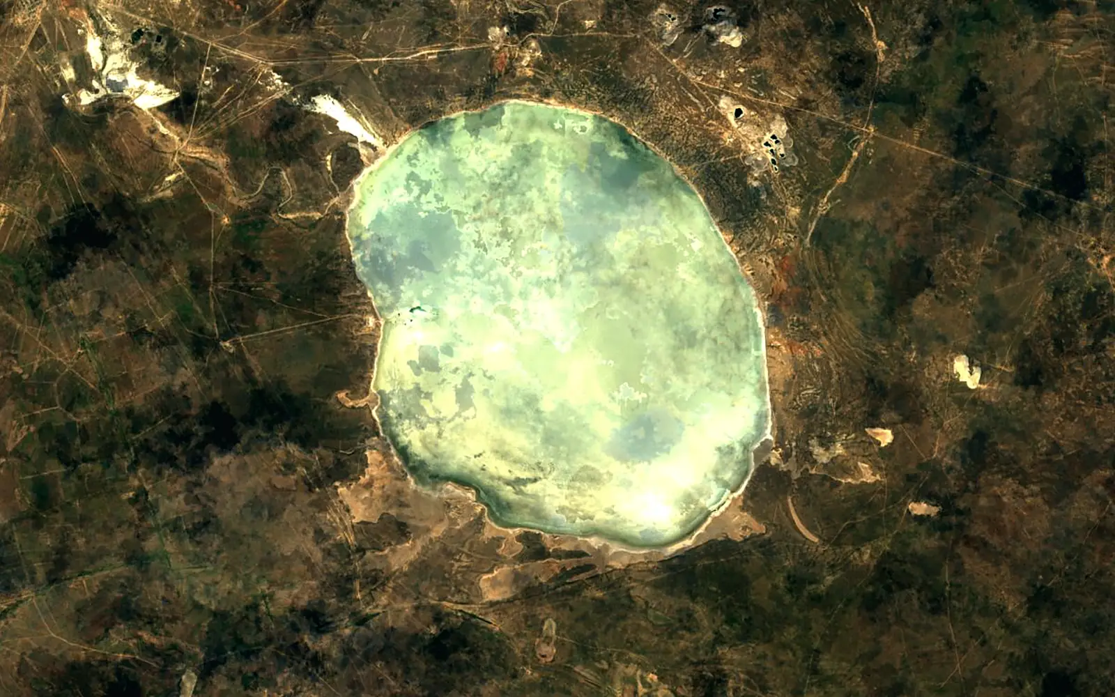 Inder Lake seen from space (Sentinel-2)