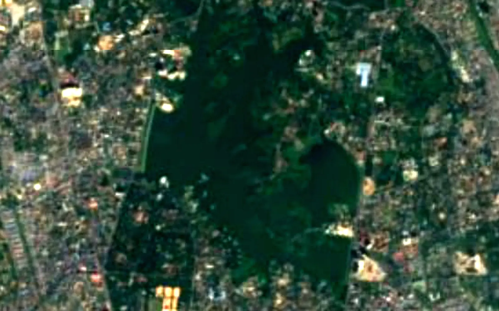 Inya Lake seen from space (Sentinel-2)