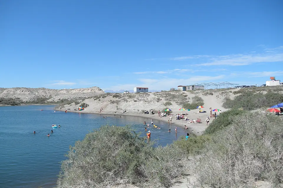 At salt lake at Kyzyl Tuu, 60 km to the east of Bokonbayevo