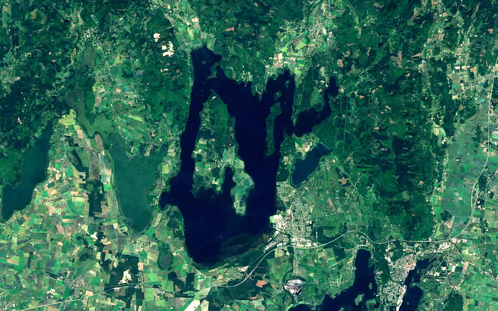Ivö Lake seen from space (Sentinel-2)