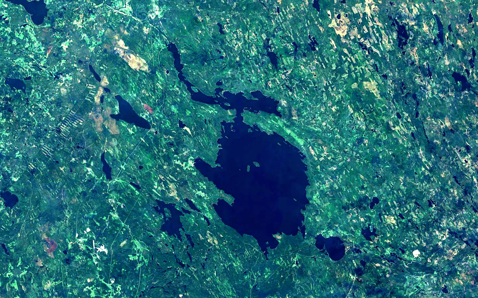 Jänisjärvi seen from space (Sentinel-2)