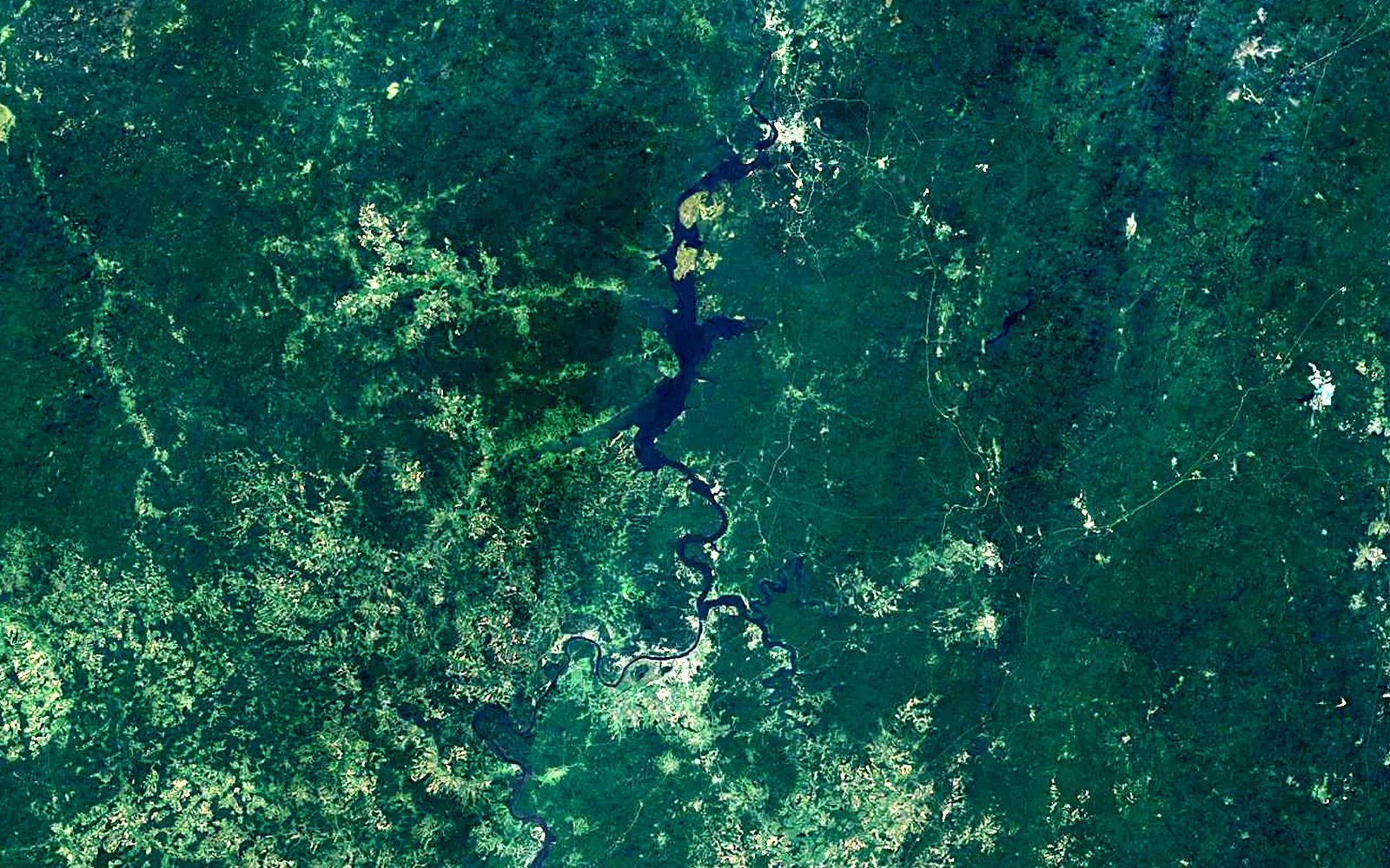 Kama Reservoir seen from space (Sentinel-2)