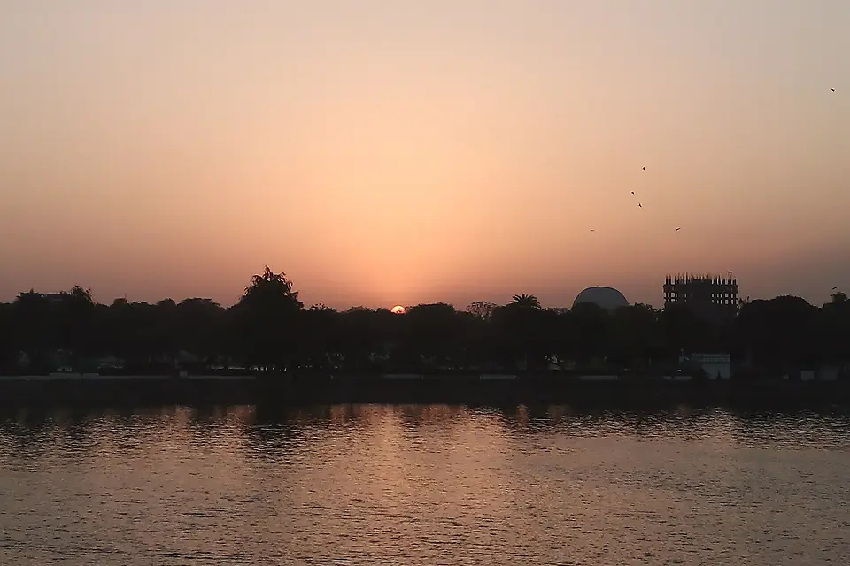 Beautiful sunset at Kankaria Lake, Ahmedabad