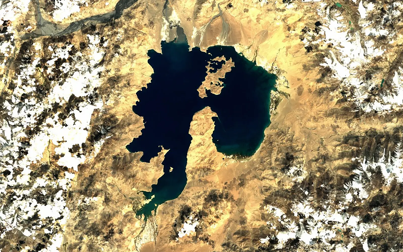 Karakul seen from space (Sentinel-2)