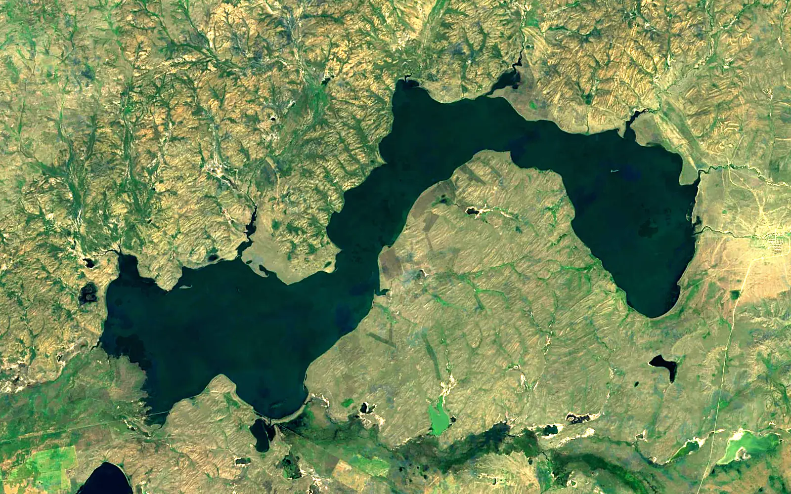Karasor seen from space (Sentinel-2)