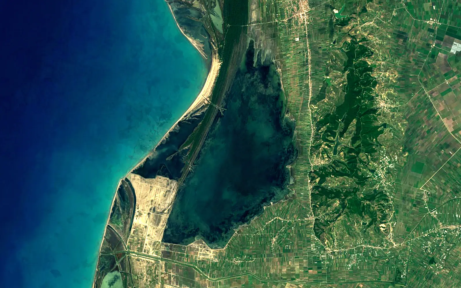 Karavasta Lagoon seen from space (Sentinel-2)