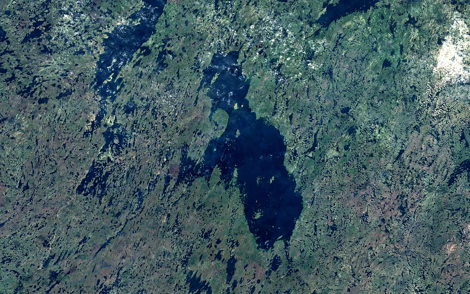 Kasba Lake seen from space (Sentinel-2)
