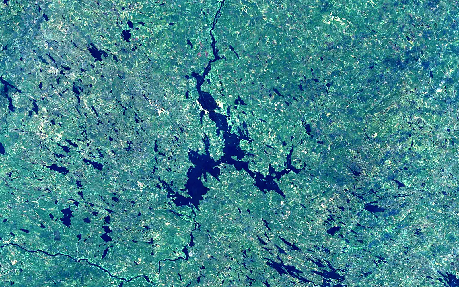Kemijärvi seen from space (Sentinel-2)