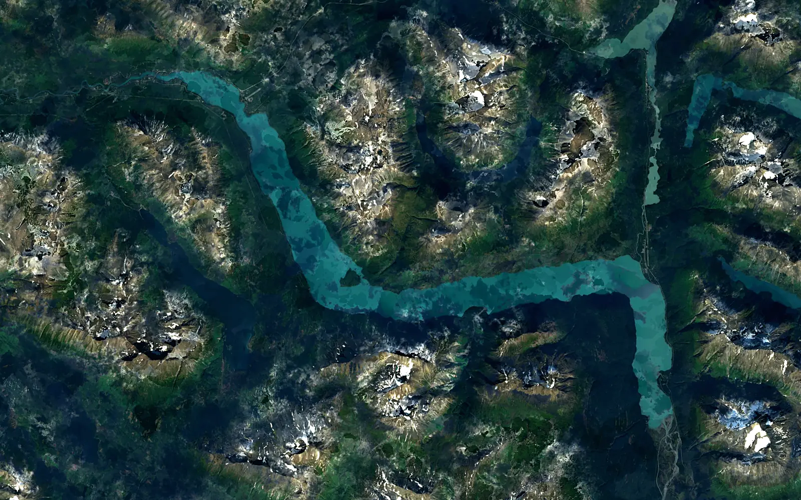 Kenai Lake seen from space (Sentinel-2)