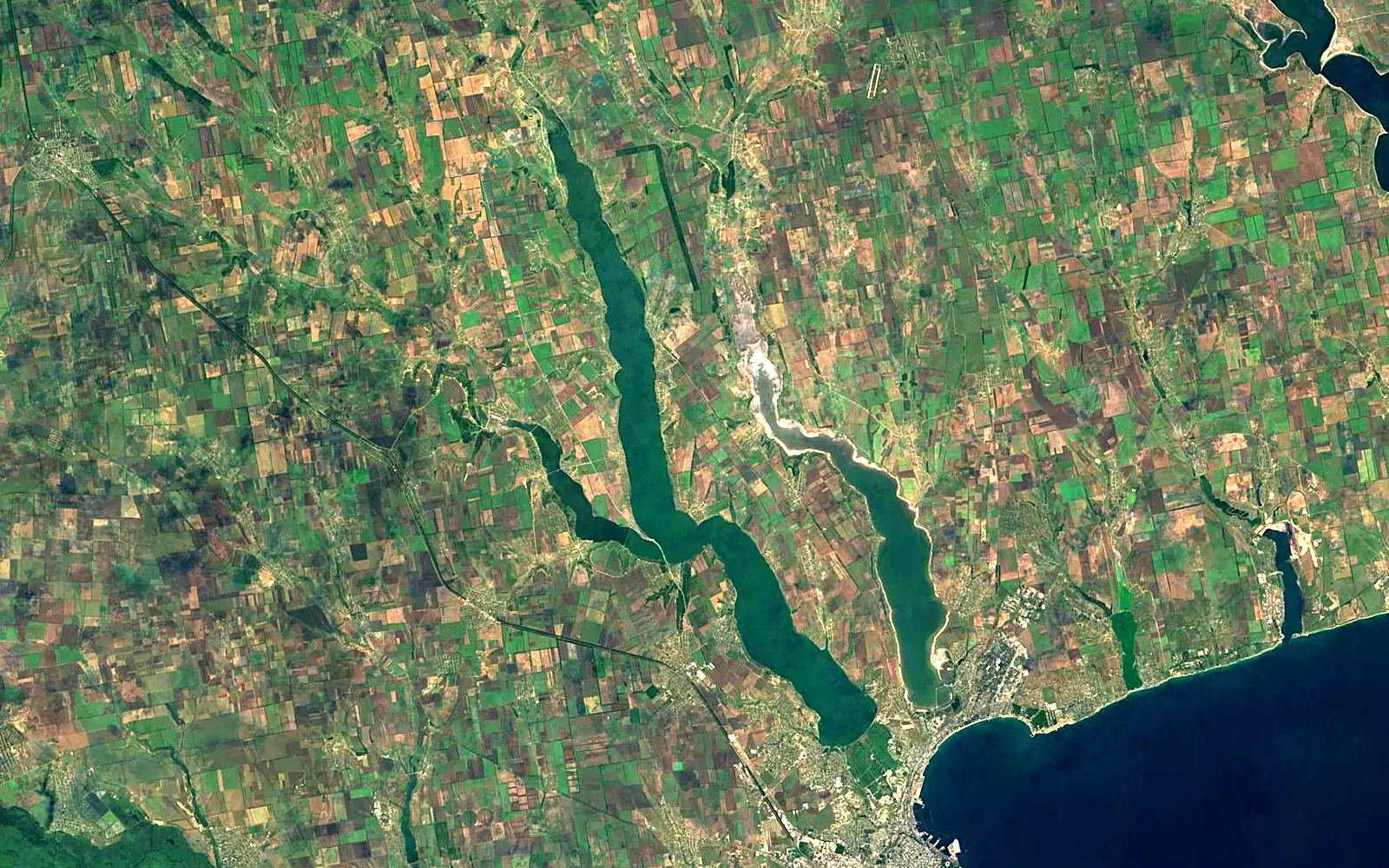 Khadzhybei Liman seen from space (Sentinel-2)