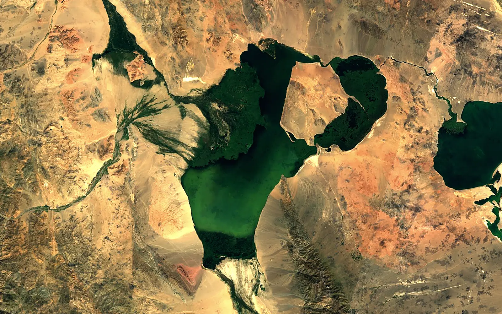 Khar-Us Lake seen from space (Sentinel-2)