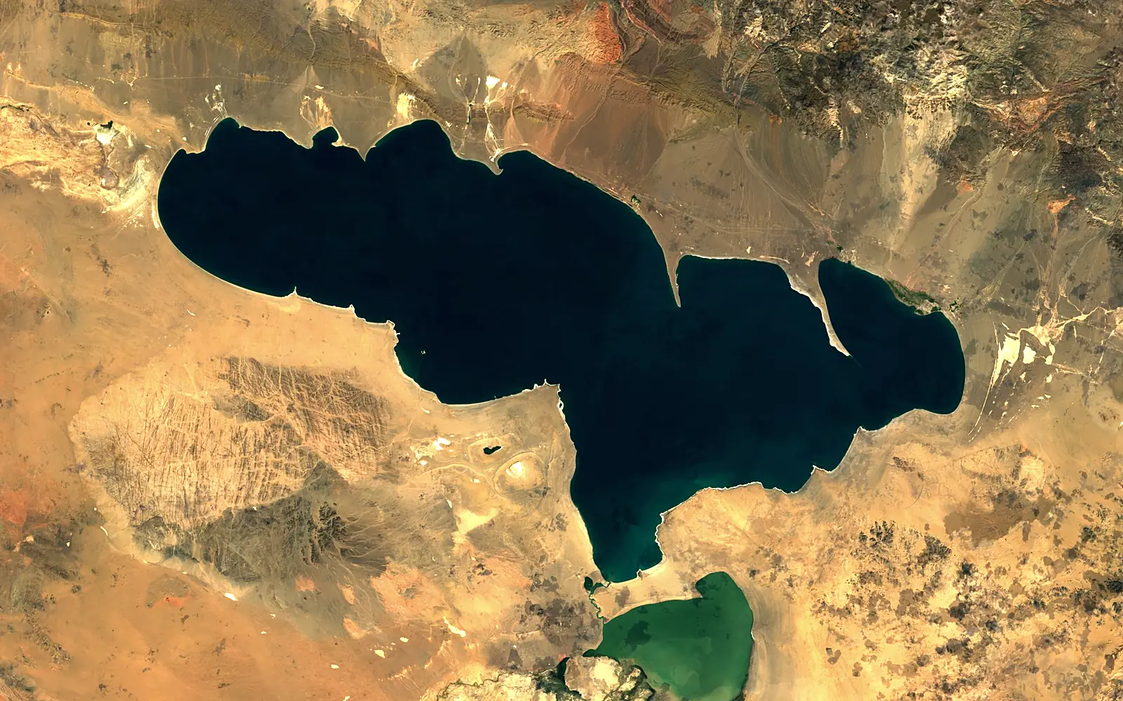 Khyargas Nuur seen from space (Sentinel-2)