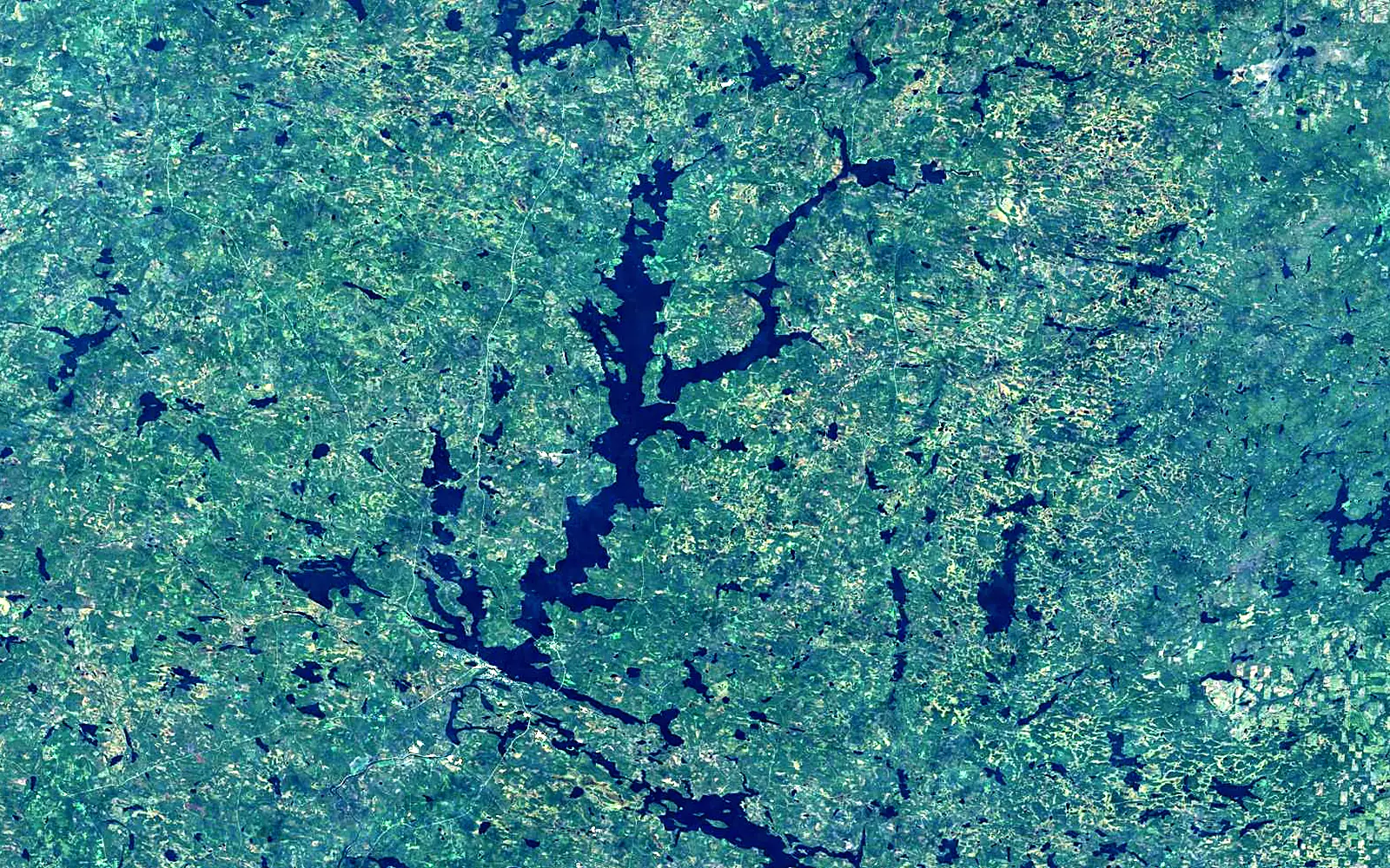 Kiantajärvi seen from space (Sentinel-2)