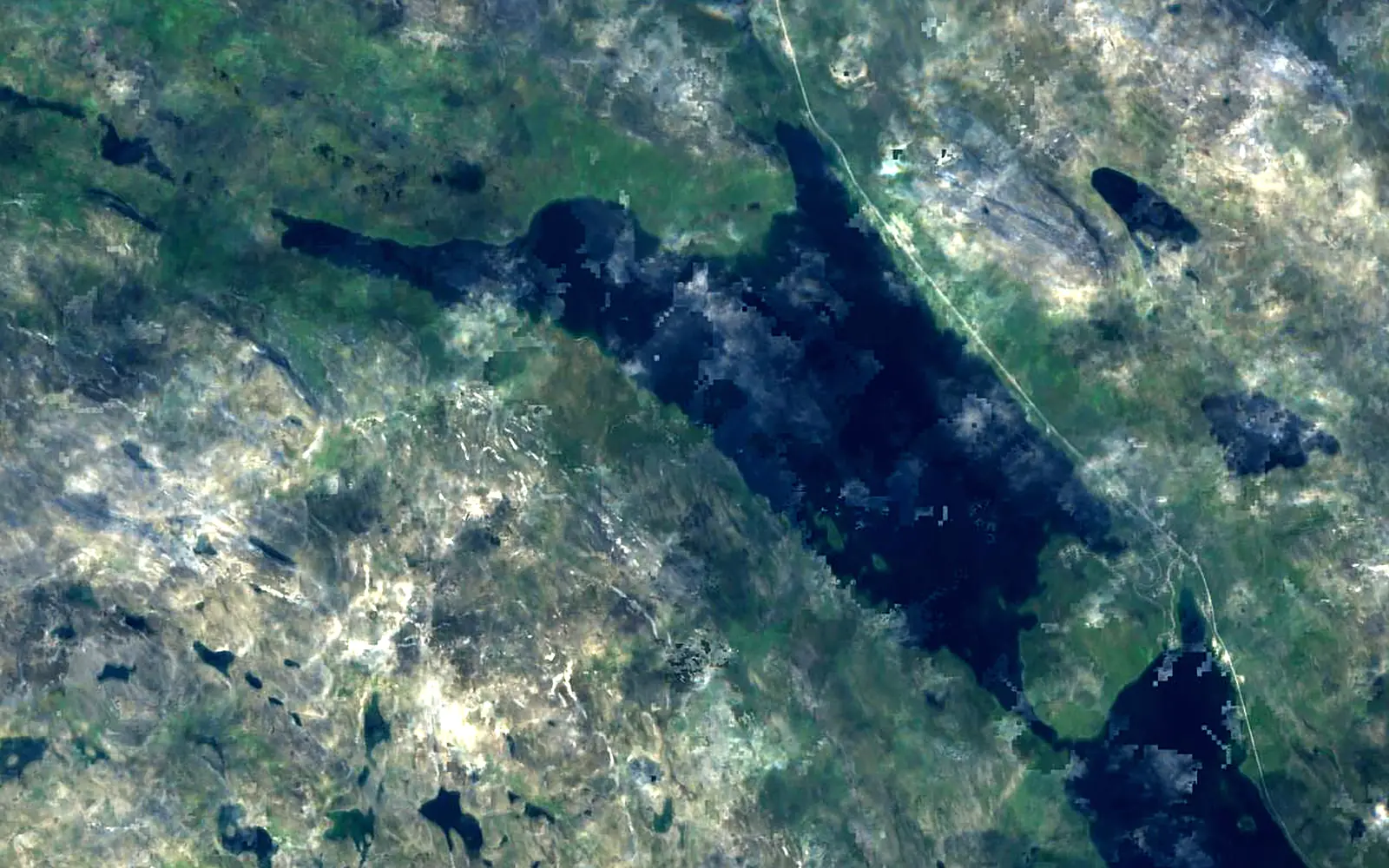 Kilpisjärvi seen from space (Sentinel-2)