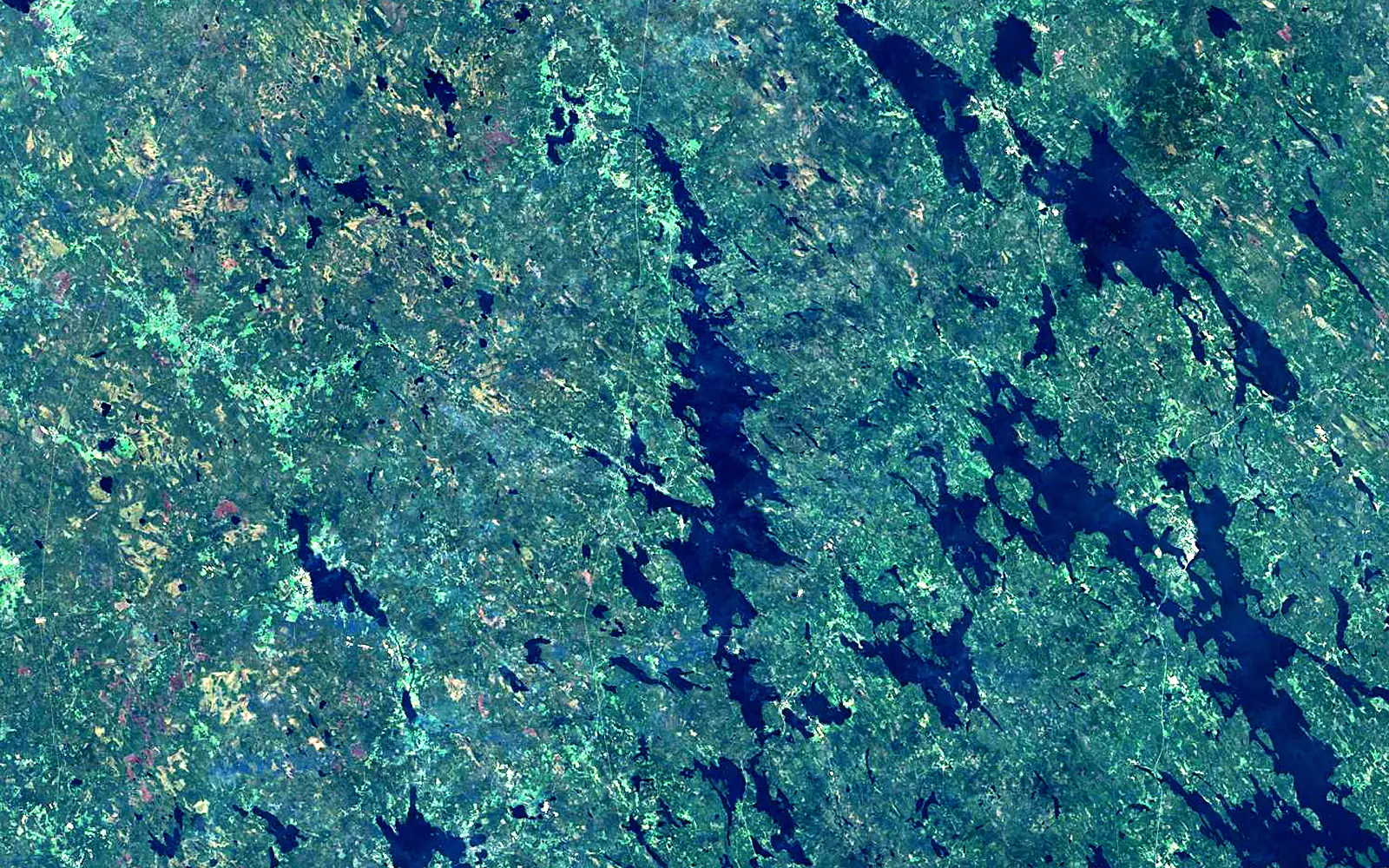 Kivijärvi seen from space (Sentinel-2)