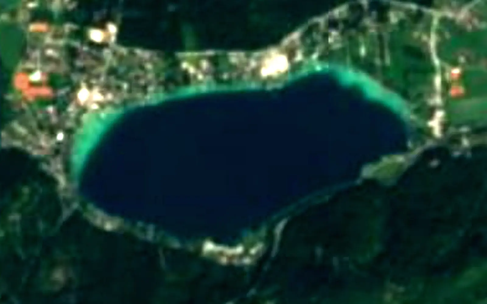 Klopeiner See seen from space (Sentinel-2)