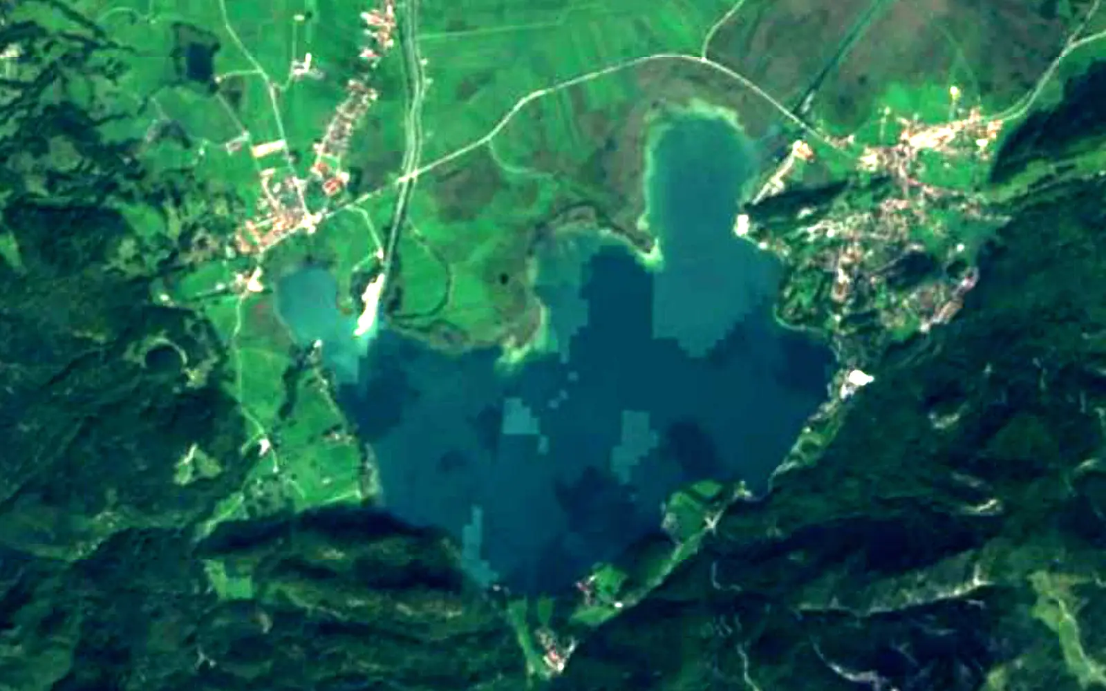 Kochelsee seen from space (Sentinel-2)