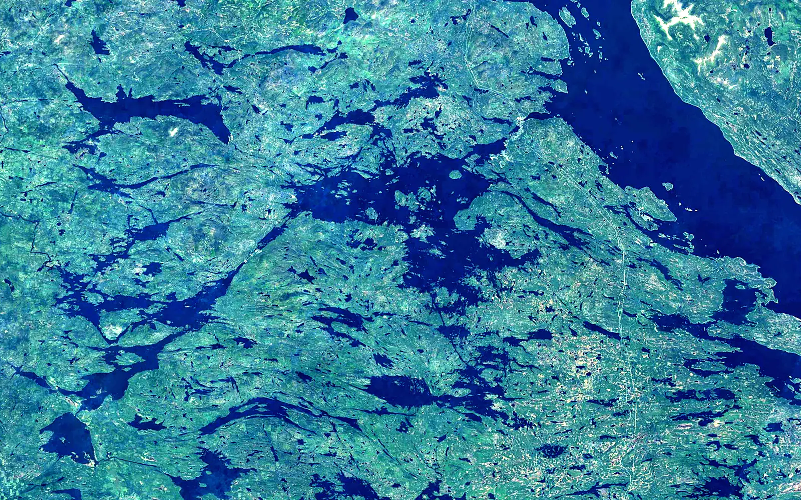 Kovdozero seen from space (Sentinel-2)