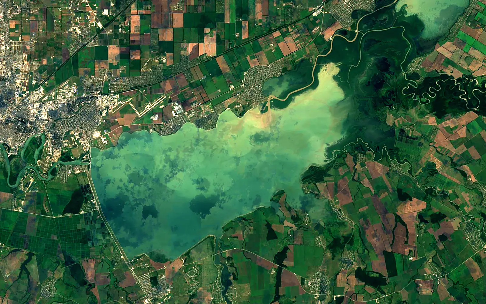 Krasnodar Reservoir seen from space (Sentinel-2)