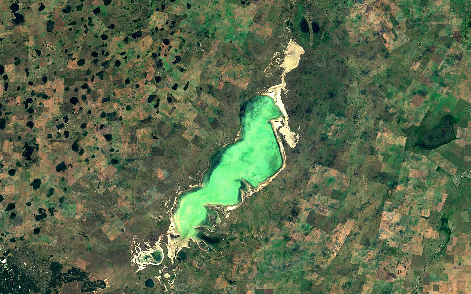 Kushmurun seen from space (Sentinel-2)