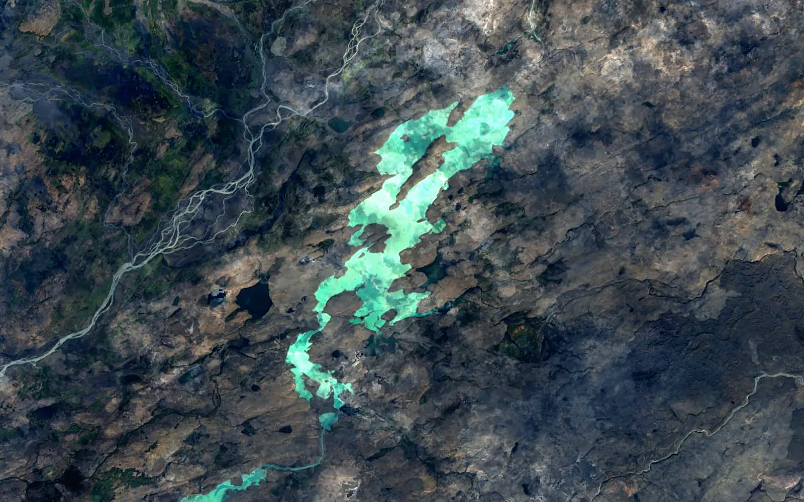 Kvíslavatn seen from space (Sentinel-2)