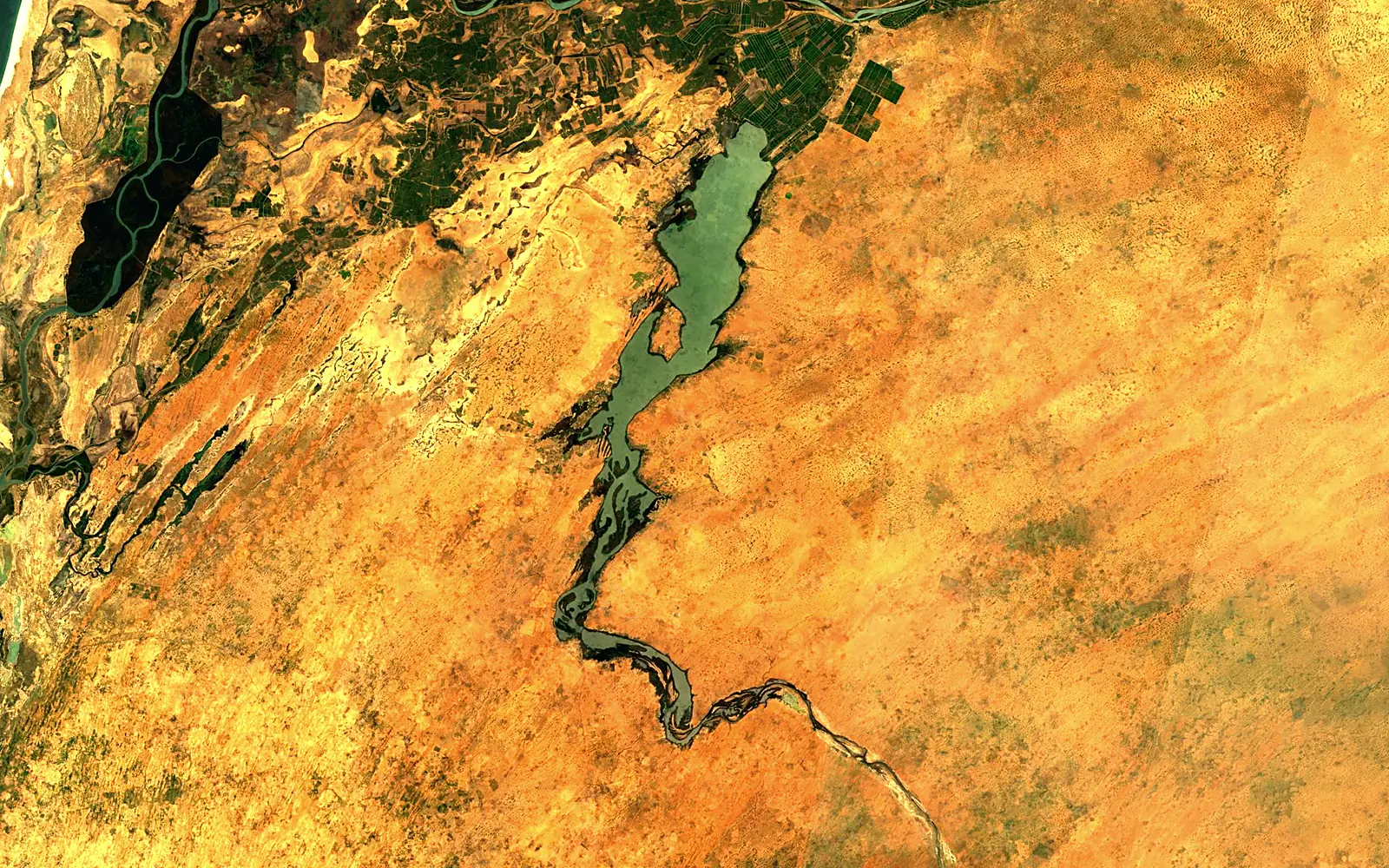 Lac de Guiers seen from space (Sentinel-2)