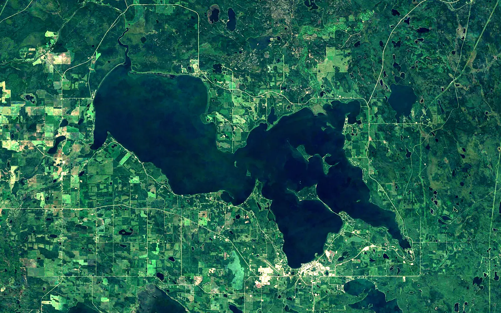 Lac la Biche seen from space (Sentinel-2)