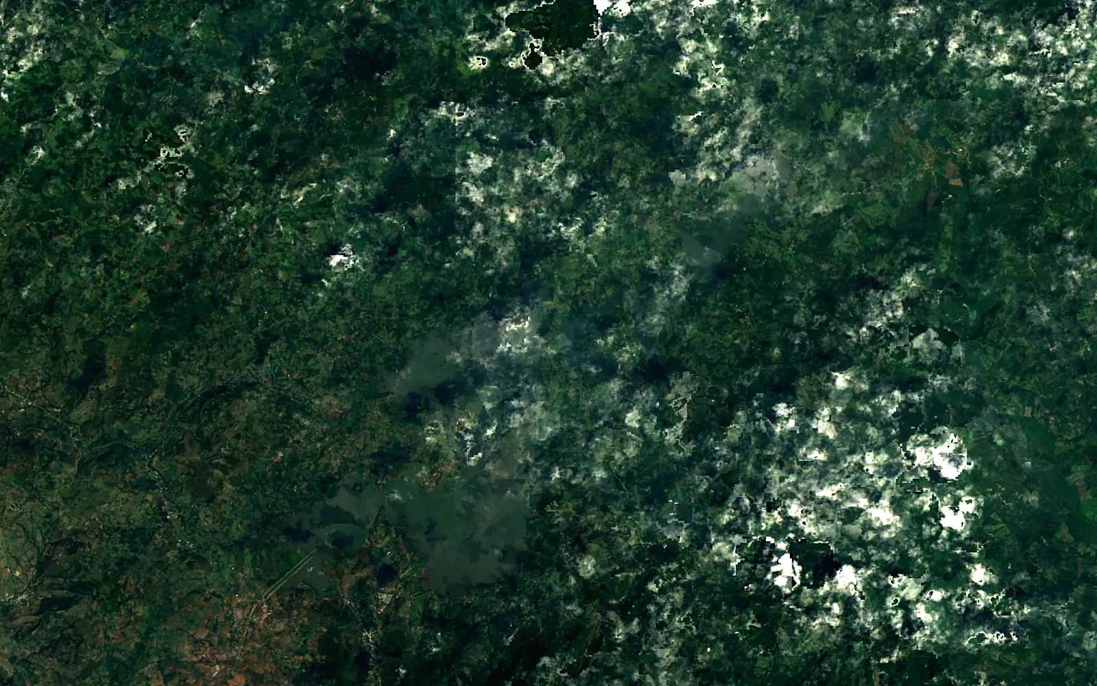 Lago de Apanás seen from space (Sentinel-2)