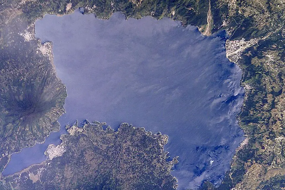 Lago de Atitlan seen from orbit