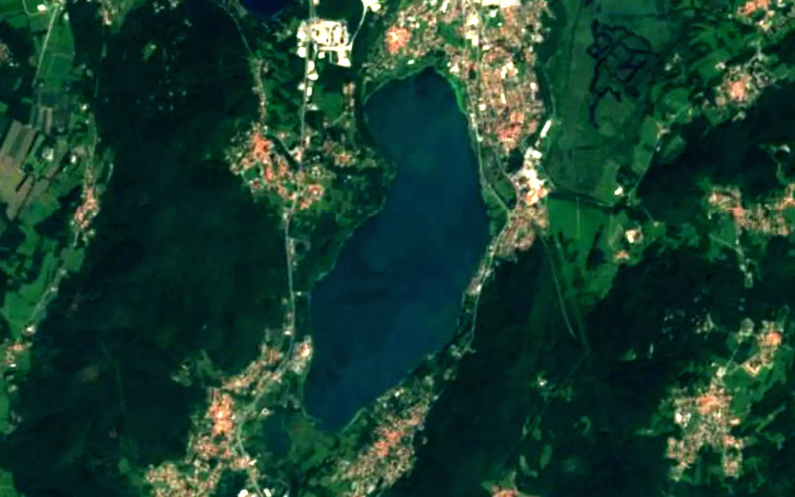 Lago di Comabbio seen from space (Sentinel-2)
