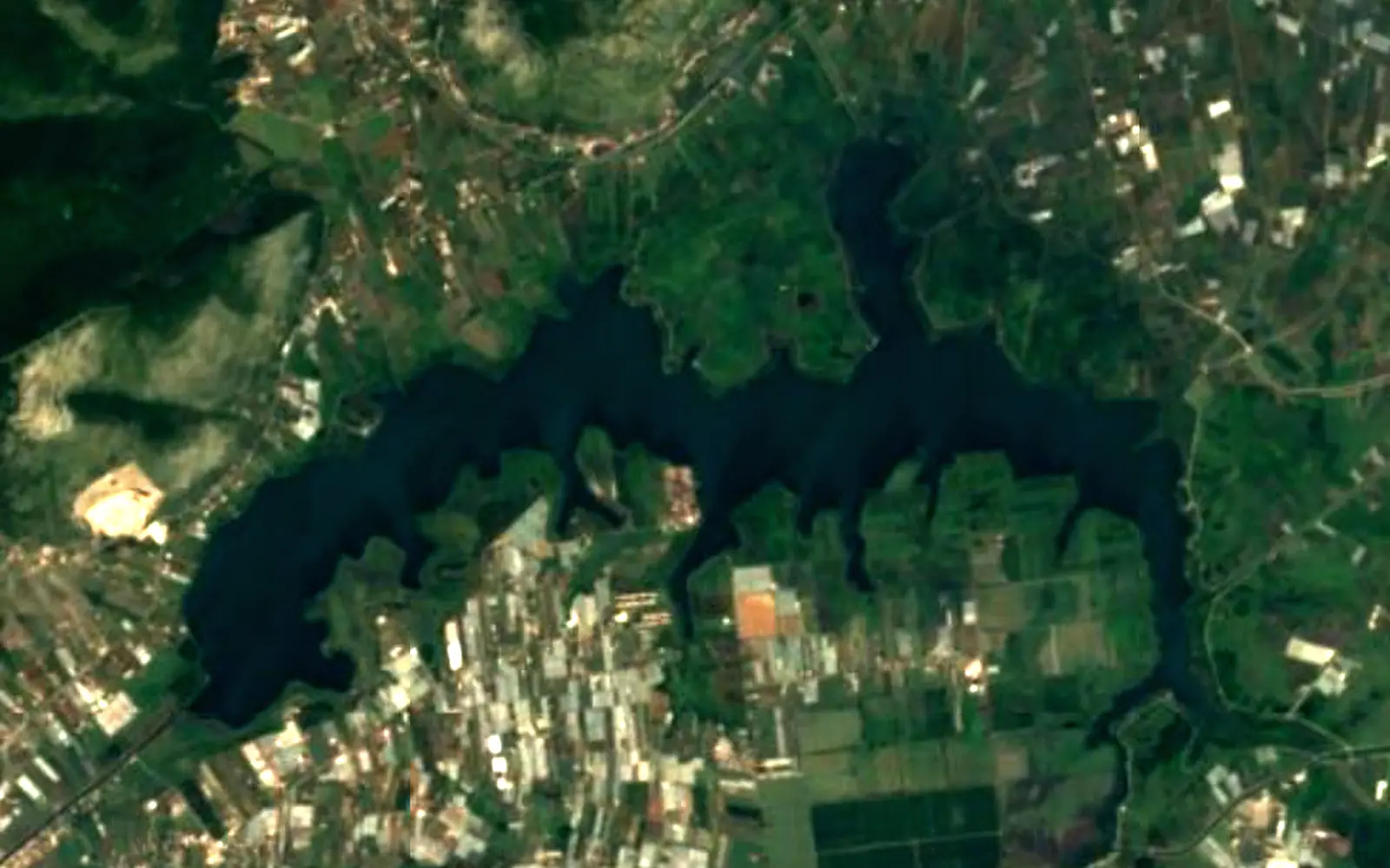 Lago di Fondi seen from space (Sentinel-2)