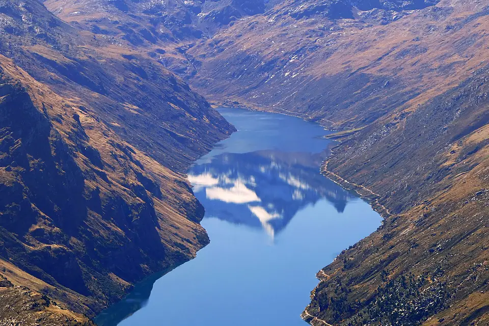 Lago di Lei as seen from Piz Grisch