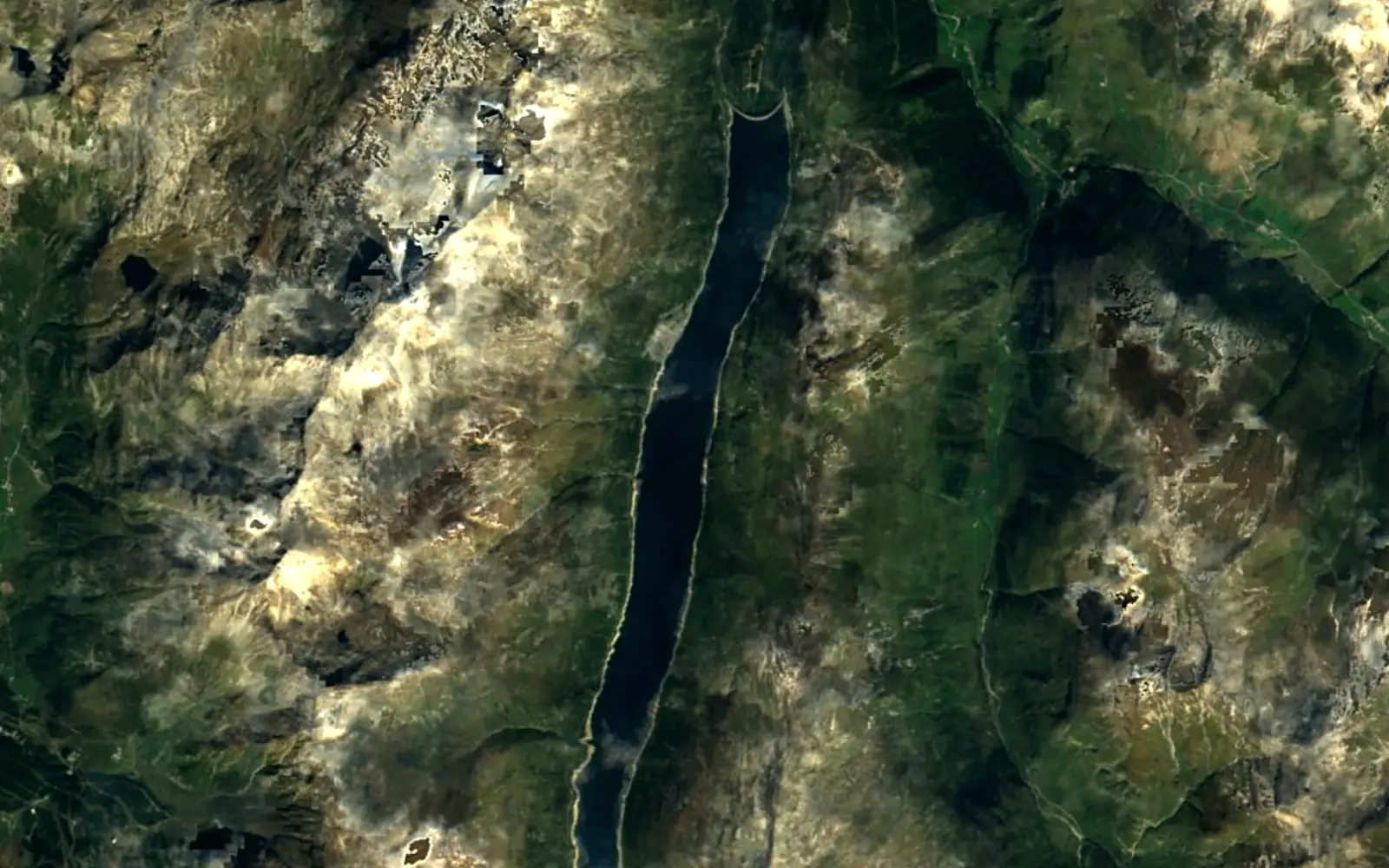 Lago di Lei seen from space (Sentinel-2)
