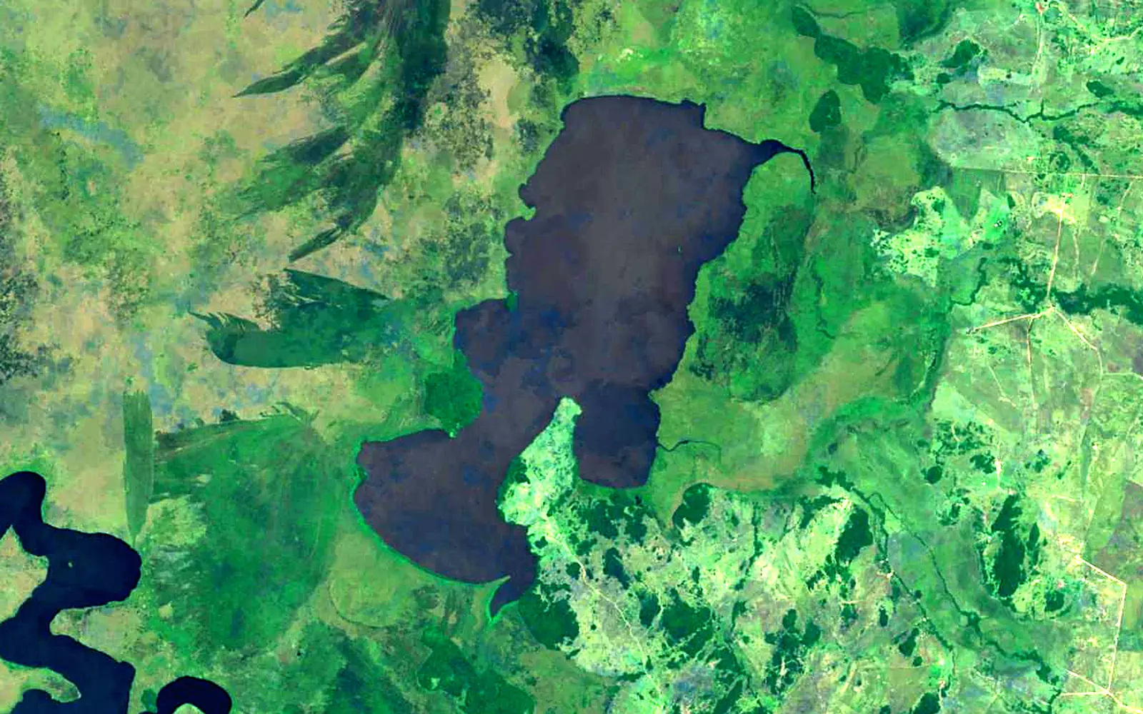 Lago Ypoa seen from space (Sentinel-2)