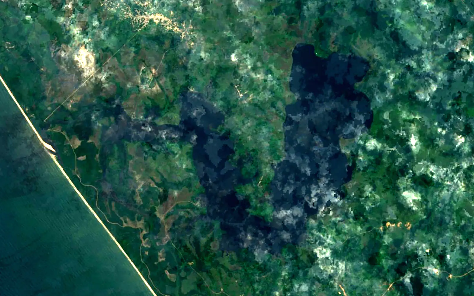 Lagoa Massabi seen from space (Sentinel-2)