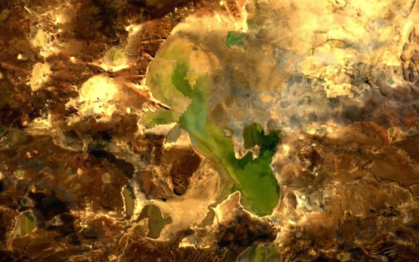 Laguna del Carbón seen from space (Sentinel-2)