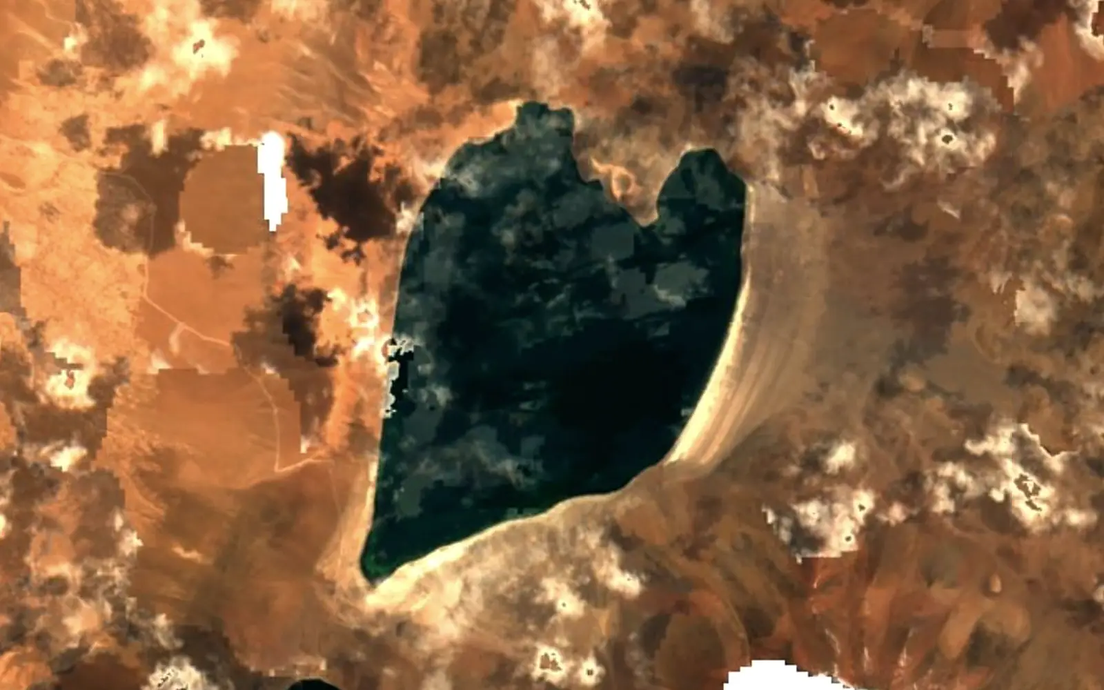 Laguna Miscanti seen from space (Sentinel-2)