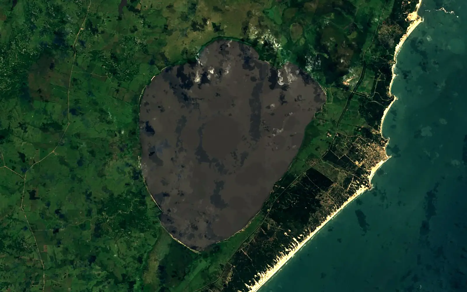 Laguna Negra, Rocha seen from space (Sentinel-2)