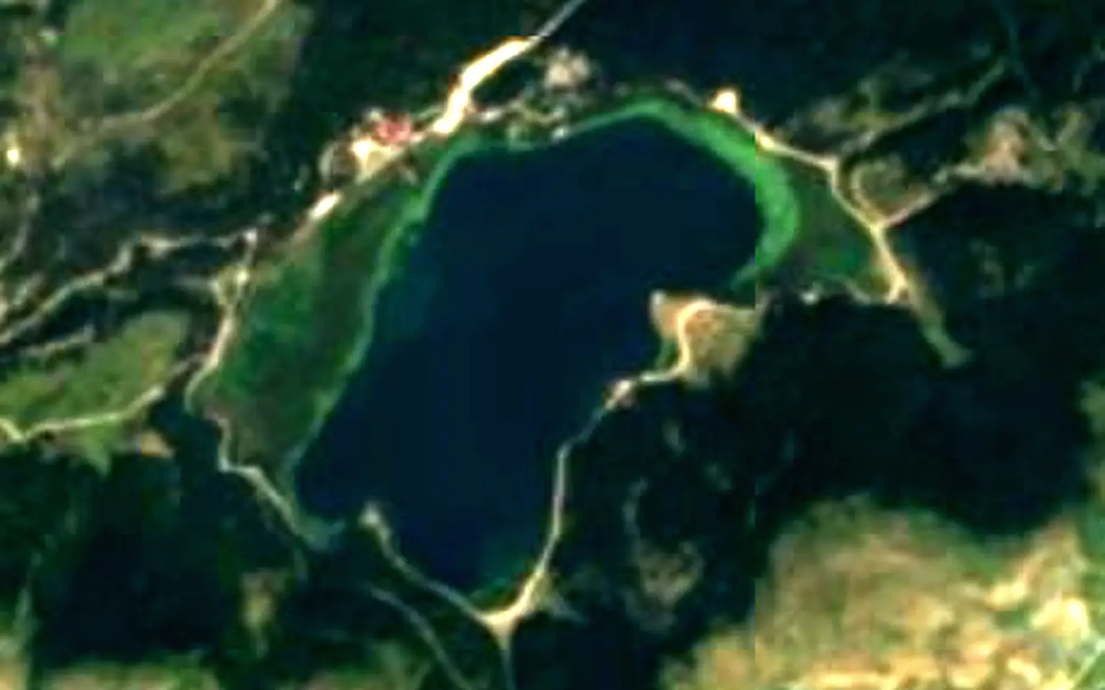 Lake Abant seen from space (Sentinel-2)