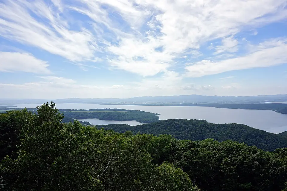 130713 Lake Abashiri view from Mount Tento in Abashiri Hokkaido Japan01n