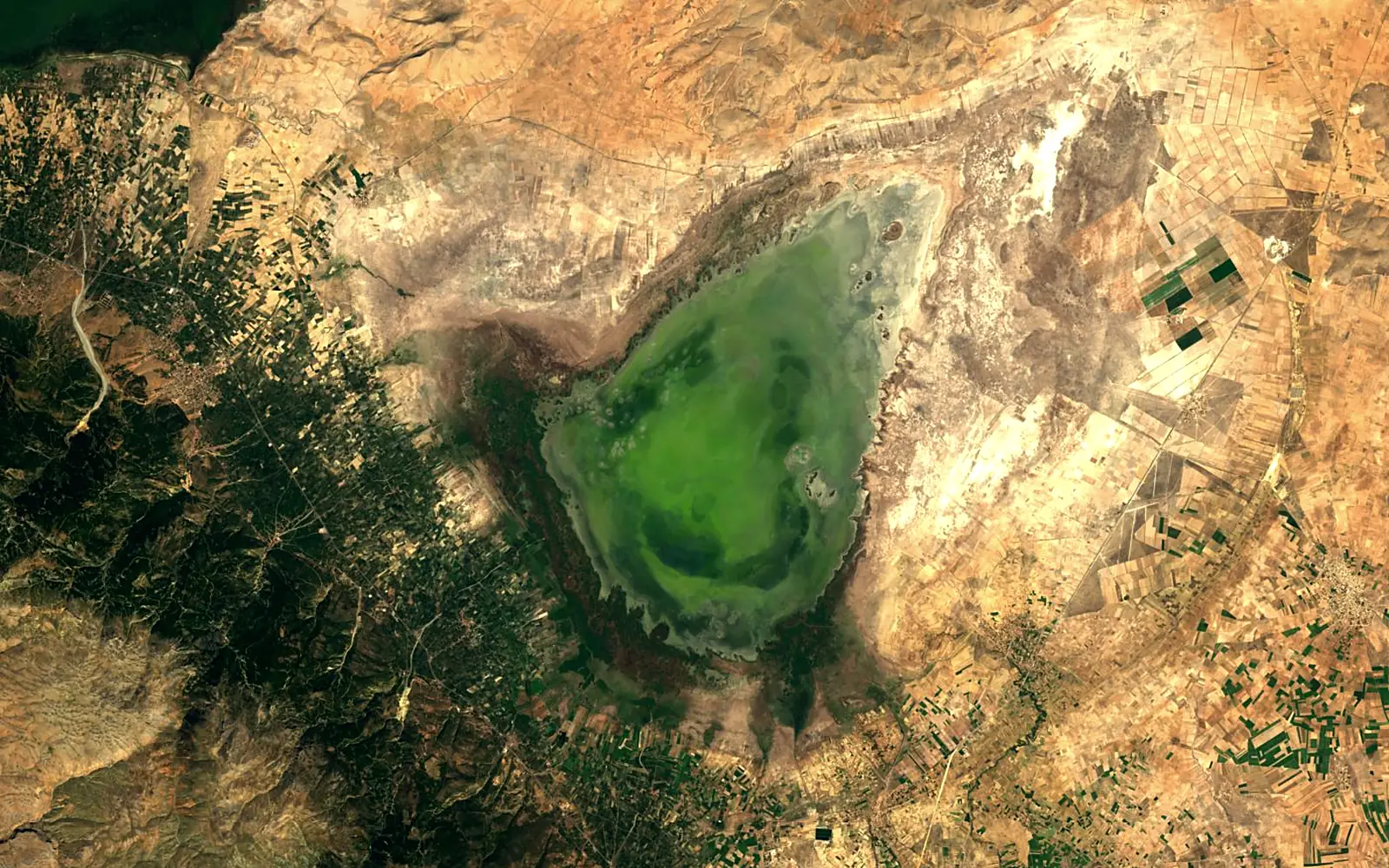 Lake Akşehir seen from space (Sentinel-2)