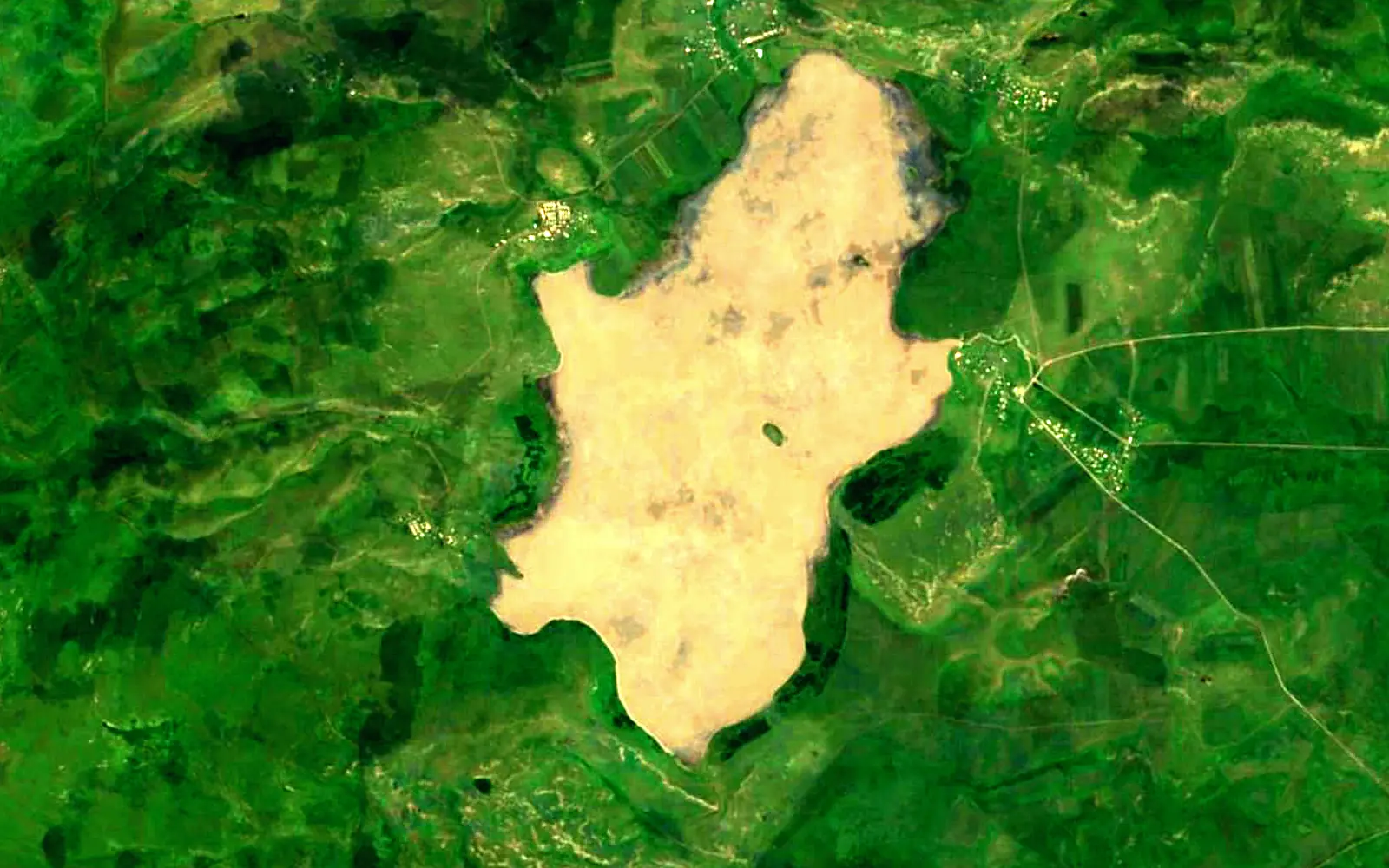 Lake Arpi seen from space (Sentinel-2)